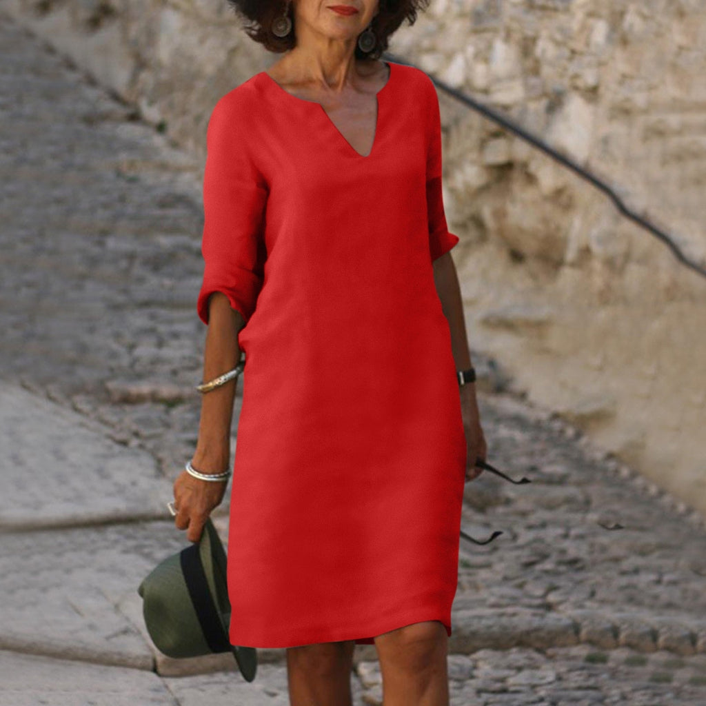 Helen | Midi Linen Dress