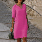 Helen | Midi Linen Dress