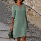Helen | Midi Linen Dress