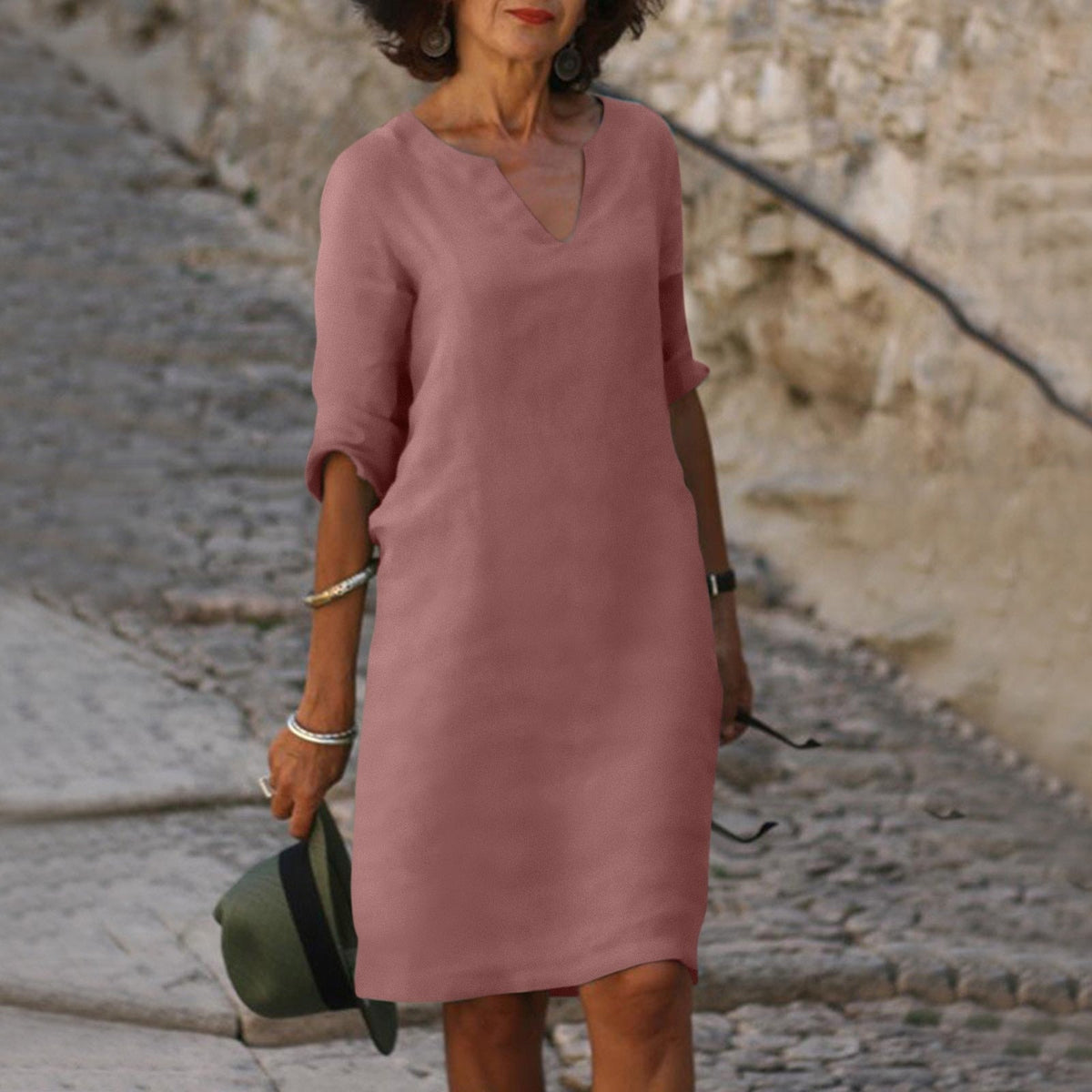 Helen | Midi Linen Dress