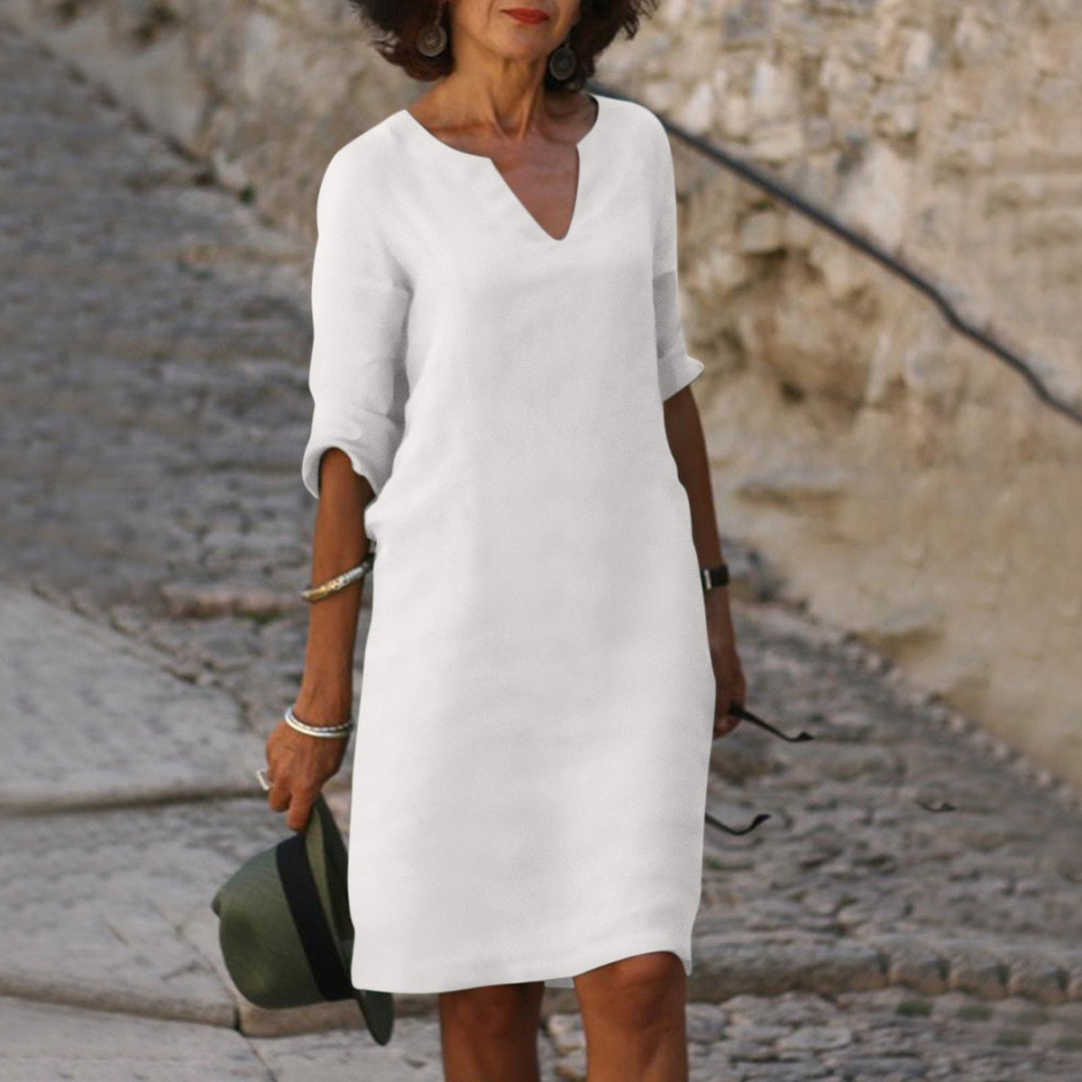 Helen | Midi Linen Dress