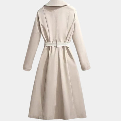 Evelyn | Women's Belted Classic Midi Trench Coat