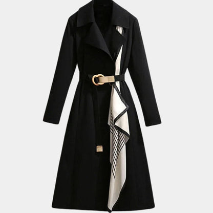 Evelyn | Women's Belted Classic Midi Trench Coat