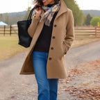 Emma | Women's Classic Mid-Length Single-Breasted Wool-Blend Coat