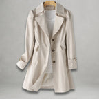 Scarlett | Women's Classic Single-Breasted Trench Coat Notch Lapel