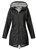 Victoria | Women's Hooded Drawstring Waterproof Rain Coat