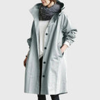 Amelia | Women's Hooded Waterproof Relaxed-Fit Long Trench Coat
