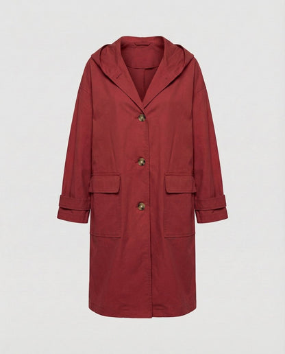 Olivia | Women's Long Waterproof Hooded Trench Coat