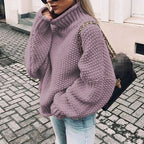 Women's Oversized Chunky Knit Turtleneck Sweater