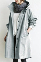Amelia | Women's Oversized Water-Resistant Button-Front Trench Coat