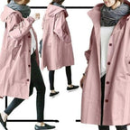 Amelia | Women's Oversized Water-Resistant Button-Front Trench Coat