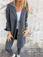 Harper | Women's Relaxed-Fit Long Button-Front Lapel Coat