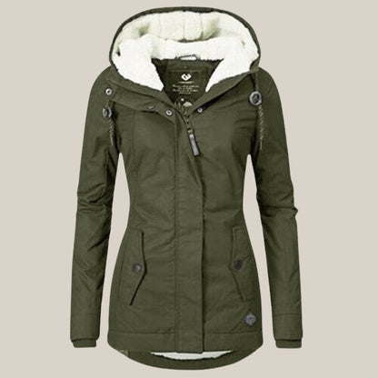 Harper | Women's Sherpa-Lined Hooded Quilted Jacket Fleece Winter Coat